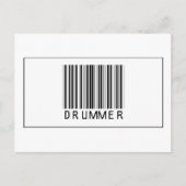 Strichcode Drummer Postkarte (Vorderseite)