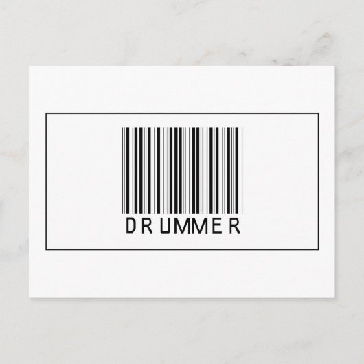 Strichcode Drummer Postkarte (Vorderseite)