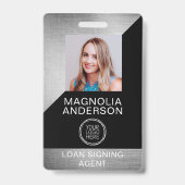 Strichcode-Foto aus gebürstetem Metal-Mitarbeiter- Ausweis (Vorderseite)