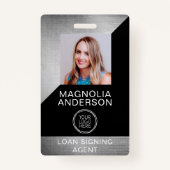 Strichcode-Foto aus gebürstetem Metal-Mitarbeiter- Ausweis (Vorderseite)