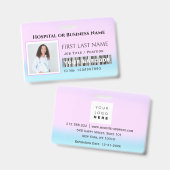 Strichcode Foto Krankenpflege Ärztin Gesundheitsfü Ausweis (Front & Back)