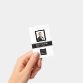 Strichcode Foto Name ID Card Vertikal Modern Ausweis (Handheld)