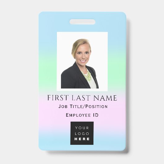 Strichcode Foto Name IDCard NURSE Health CareDocto Ausweis (Front)