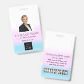 Strichcode Foto Name IDCard NURSE Health Doctor Pi Ausweis (Front & Back)