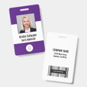 Strichcode für benutzerdefinierte Fotos Modern Lil Ausweis (Vorder- & Rückseite)