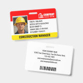 Strichcode für das Logo "Baustelle-ID" Red Templat Ausweis (Vorder- & Rückseite)