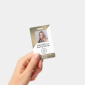 Strichcode für das Logo "Brushed Metal Employee Fo Ausweis (Handheld)