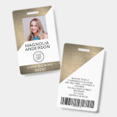 Strichcode für das Logo "Brushed Metal Employee Fo Ausweis (Vorder- & Rückseite)