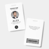 Strichcode für das Logo des Schwarz-weißen Unterne Ausweis (Vorder- & Rückseite)