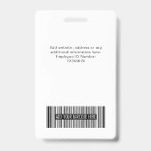 Strichcode für das Logo des Schwarz-weißen Unterne Ausweis (Rückseite)