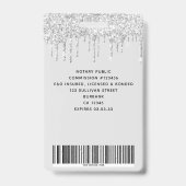 Strichcode für das Logo "Silver Glitzer Tropfen Fo Ausweis (Rückseite)