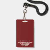 Strichcode für das Maroon Employee ID Security Fot Ausweis (Back with Lanyard)