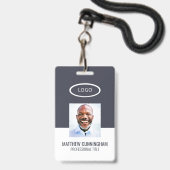 Strichcode für den benutzerdefinierten Farbblock-L Ausweis (Vorderseite mit Lanyard)