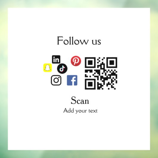 Strichcode für einfache Business Company-Website Fensteraufkleber (Blatt 3)