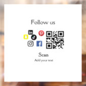 Strichcode für einfache Business Company-Website Fensteraufkleber (Blatt 2)