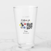 Strichcode für einfache Business Company-Website Glas (Rückseite)