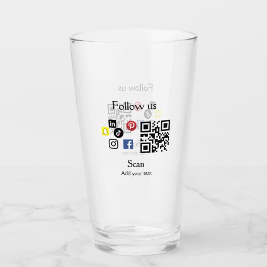Strichcode für einfache Business Company-Website Glas (Vorderseite)
