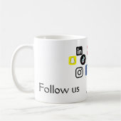 Strichcode für einfache Business Company-Website Kaffeetasse (Links)