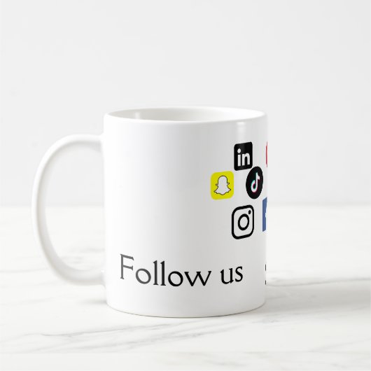 Strichcode für einfache Business Company-Website Kaffeetasse (Links)