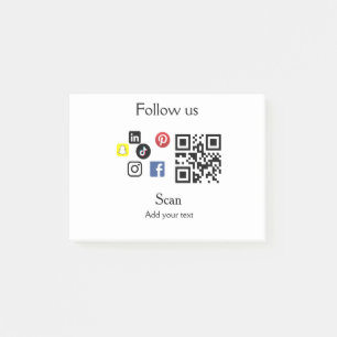 Strichcode für einfache Business Company-Website Post-it Klebezettel