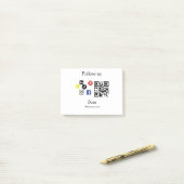 Strichcode für einfache Business Company-Website Post-it Klebezettel (Auf Schreibtisch)