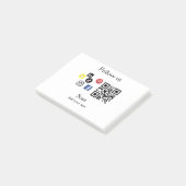 Strichcode für einfache Business Company-Website Post-it Klebezettel (angewinkelt)