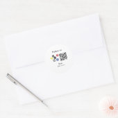 Strichcode für einfache Business Company-Website Runder Aufkleber (Umschlag)