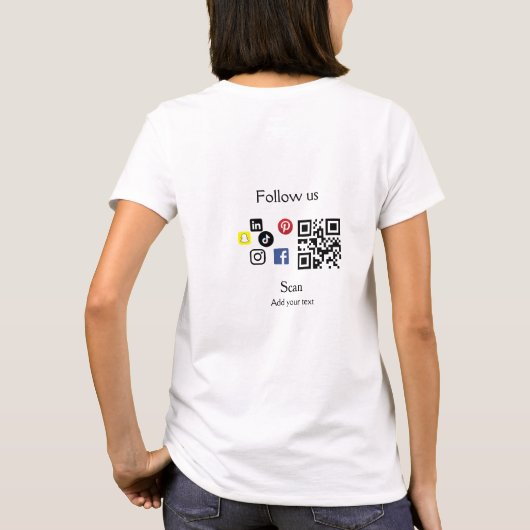 Strichcode für einfache Business Company-Website T-Shirt (Rückseite)