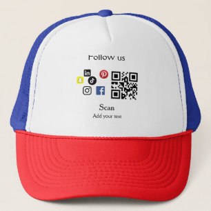 Strichcode für einfache Business Company-Website Truckerkappe