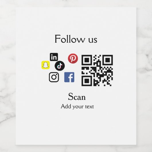 Strichcode für einfache Business Company-Website Weinetikett (Einzelnes Label)