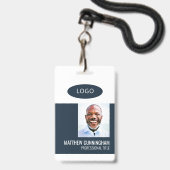 Strichcode für Farbblock-Benutzerdefiniertes Logo Ausweis (Vorderseite mit Lanyard)