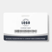 Strichcode für Foto-Logo für Mitarbeiter Grau Ausweis (Rückseite)