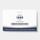 Strichcode für Foto-Logo für Mitarbeiter Grau Ausweis (Rückseite)