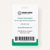 Strichcode für grünes lizensiertes praktisches Kra Ausweis (Rückseite)