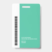 Strichcode für Mitarbeiter mit moderner Farbe Ausweis (Rückseite)