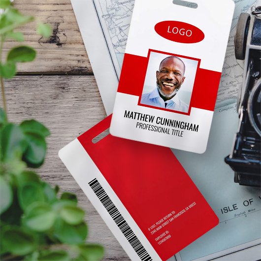 Strichcode für Mitarbeiter mit moderner Farbe Ausweis