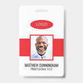 Strichcode für Mitarbeiter mit moderner Farbe Ausweis (Front)