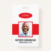 Strichcode für Mitarbeiter mit moderner Farbe Ausweis (Vorderseite)