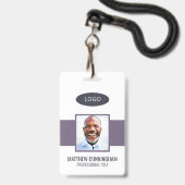 Strichcode für Mitarbeiter mit moderner Farbe Ausweis (Vorderseite mit Schlüsselband)