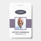 Strichcode für Mitarbeiter mit moderner Farbe Ausweis (Vorderseite)