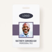 Strichcode für Mitarbeiter mit moderner Farbe Ausweis (Vorderseite)