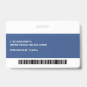 Strichcode für moderne benutzerdefinierte Logos Ausweis (Rückseite)