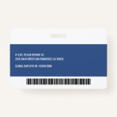 Strichcode für moderne benutzerdefinierte Logos Ausweis (Rückseite)