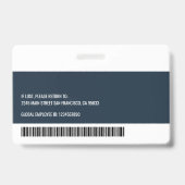Strichcode für moderne, einfache Logos Ausweis (Rückseite)