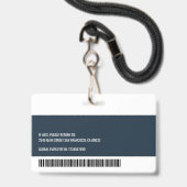Strichcode für moderne, einfache Logos Ausweis (Rückseite mit Lanyard)