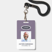 Strichcode für moderne Farbblöcke Ausweis (Front with Lanyard)