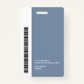 Strichcode für moderne Farbblöcke Ausweis (Rückseite)