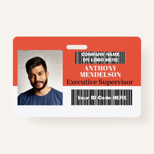 Strichcode für personalisiertes horizontales Foto Ausweis (Vorderseite)