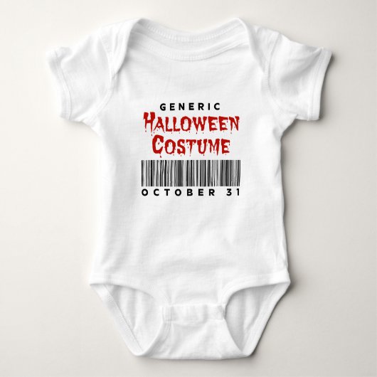 Strichcode Generisches Halloween-Kostüm 31. Oktobe Baby Strampler (Vorderseite)