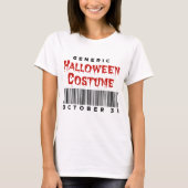 Strichcode Generisches Halloween-Kostüm 31. Oktobe T-Shirt (Vorderseite)